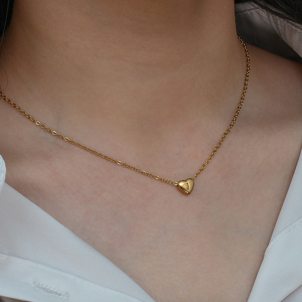 Sweetheart Gold Initial Necklace