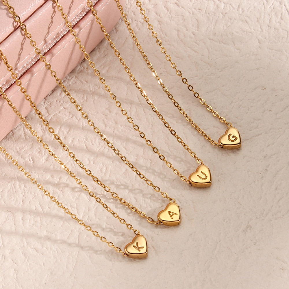 Sweetheart Gold Initial Necklace