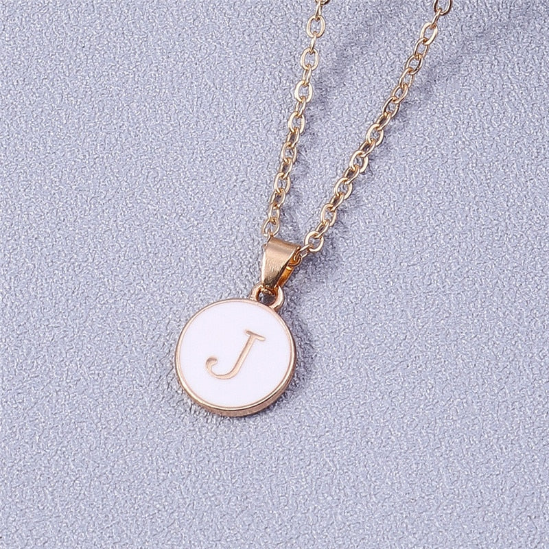 Personalised Enamel Initial Pendant Necklace