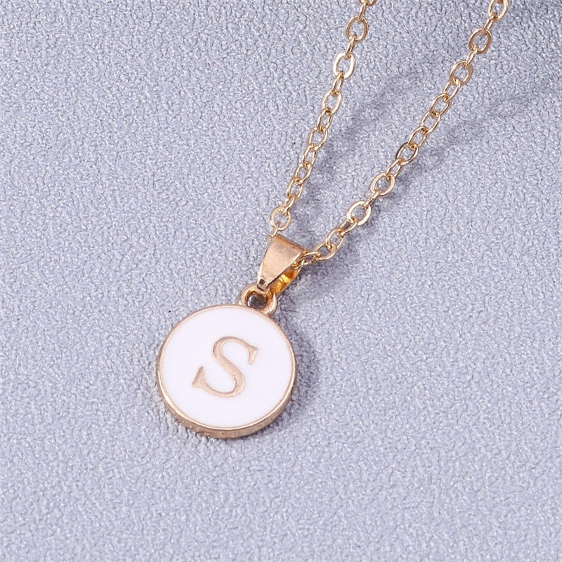 Personalised Enamel Initial Pendant Necklace