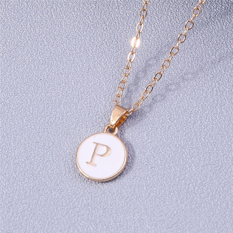 Personalised Enamel Initial Pendant Necklace