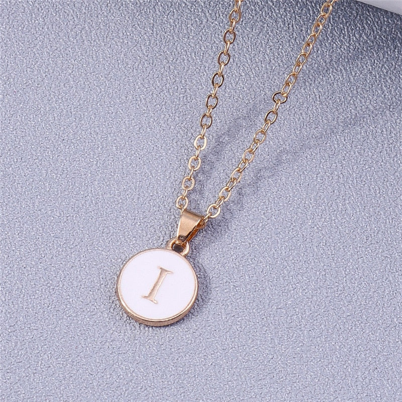 Personalised Enamel Initial Pendant Necklace