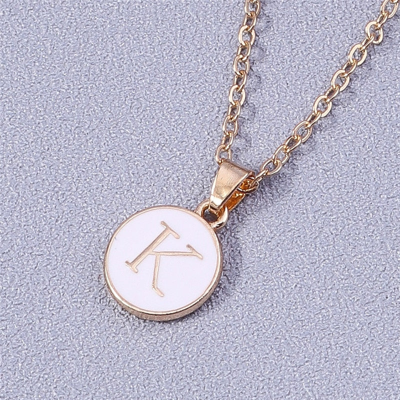 Personalised Enamel Initial Pendant Necklace