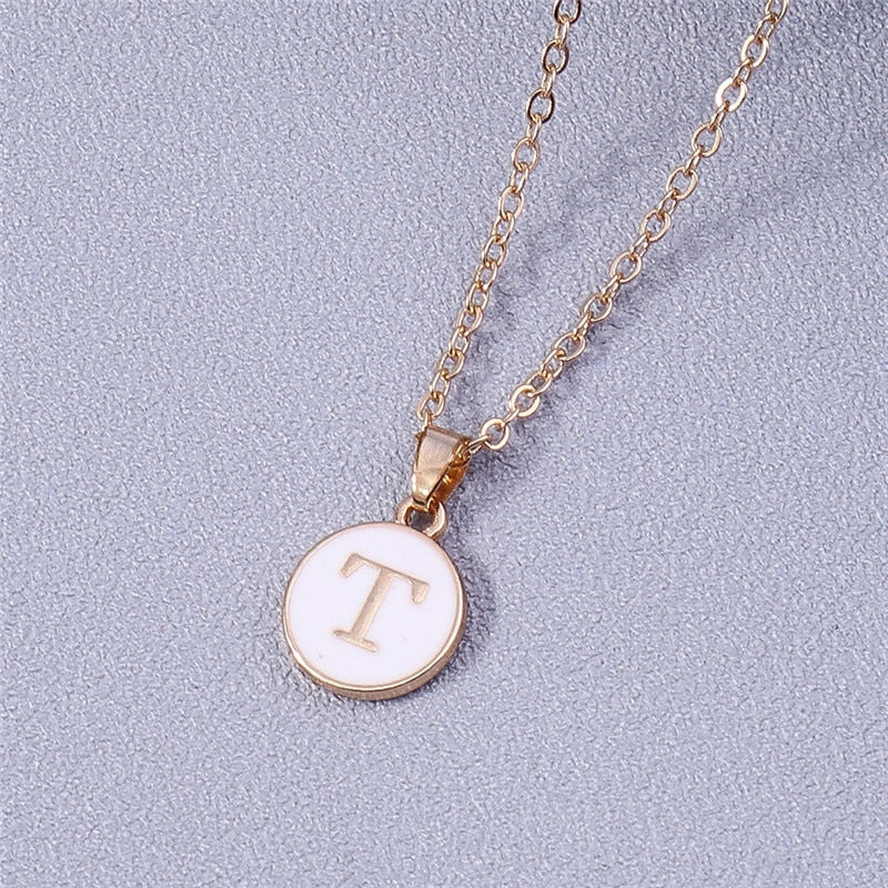 Personalised Enamel Initial Pendant Necklace