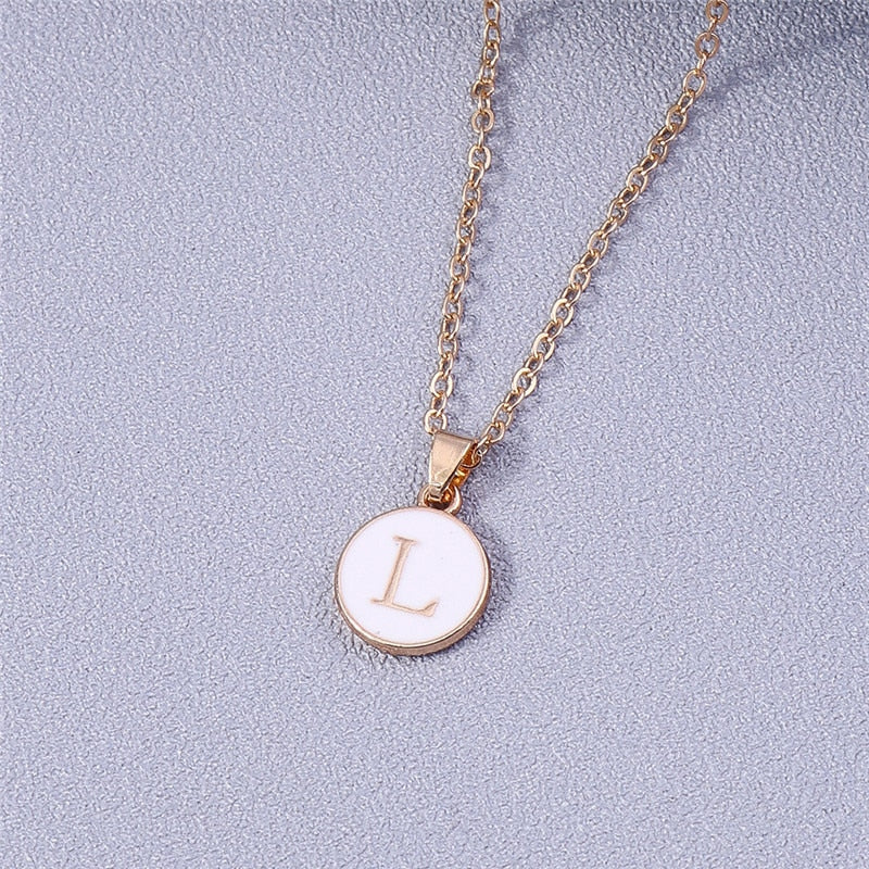 Personalised Enamel Initial Pendant Necklace