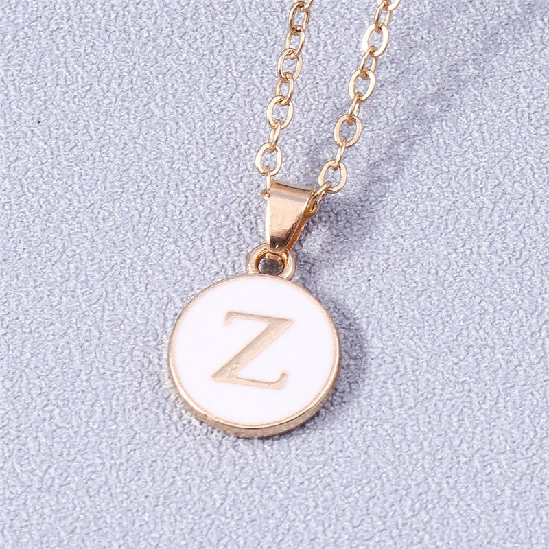 Personalised Enamel Initial Pendant Necklace