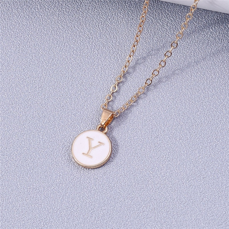 Personalised Enamel Initial Pendant Necklace