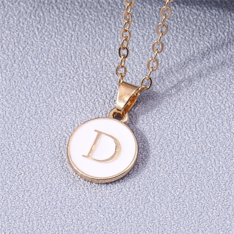 Personalised Enamel Initial Pendant Necklace