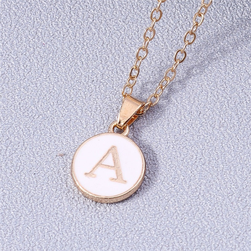 Personalised Enamel Initial Pendant Necklace