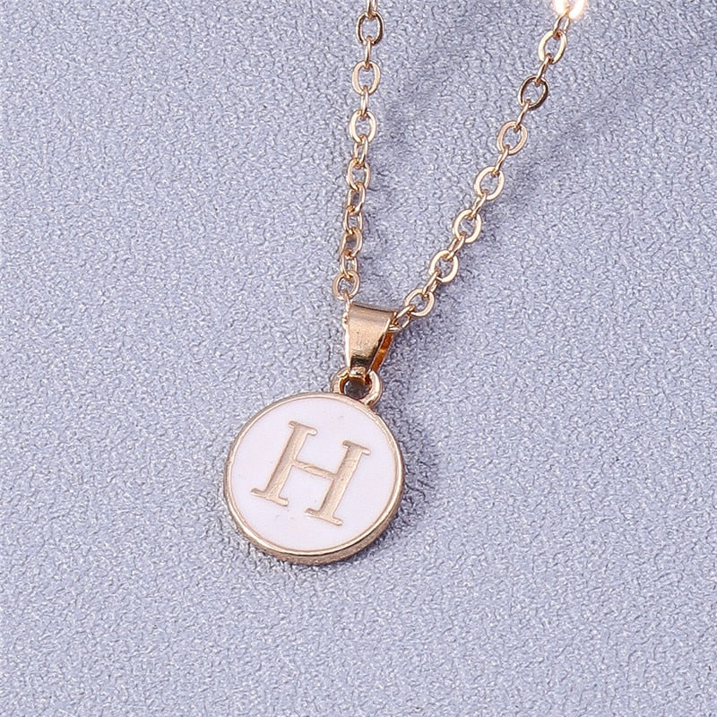 Personalised Enamel Initial Pendant Necklace