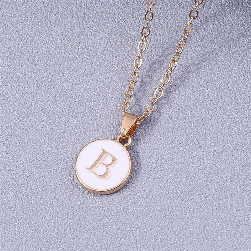 Personalised Enamel Initial Pendant Necklace