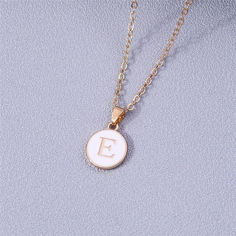 Personalised Enamel Initial Pendant Necklace