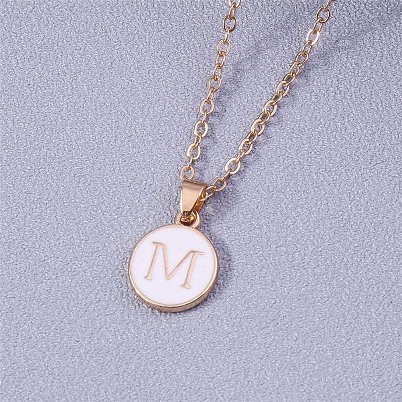 Personalised Enamel Initial Pendant Necklace