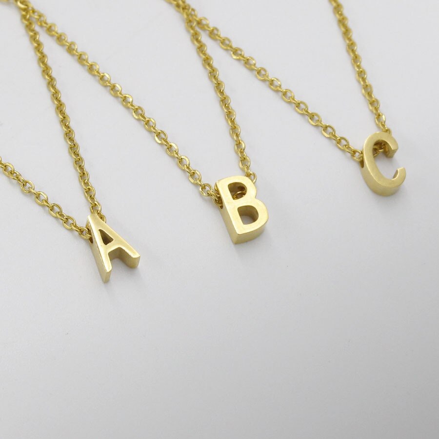 Small Letter Charm Necklace