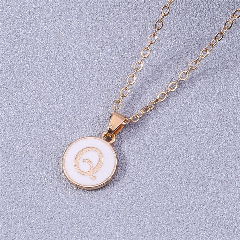 Personalised Enamel Initial Pendant Necklace