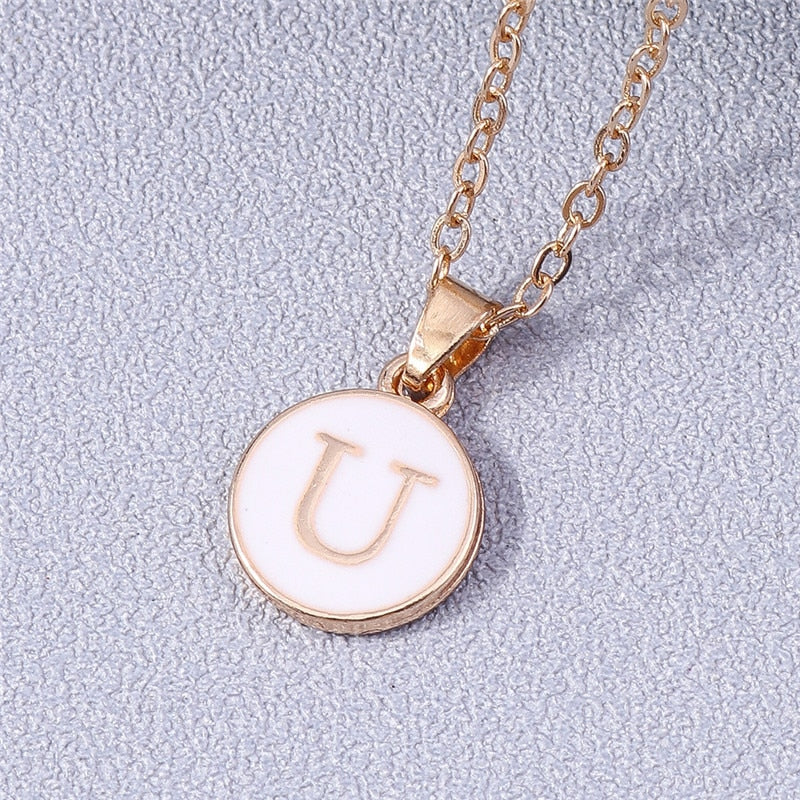 Personalised Enamel Initial Pendant Necklace