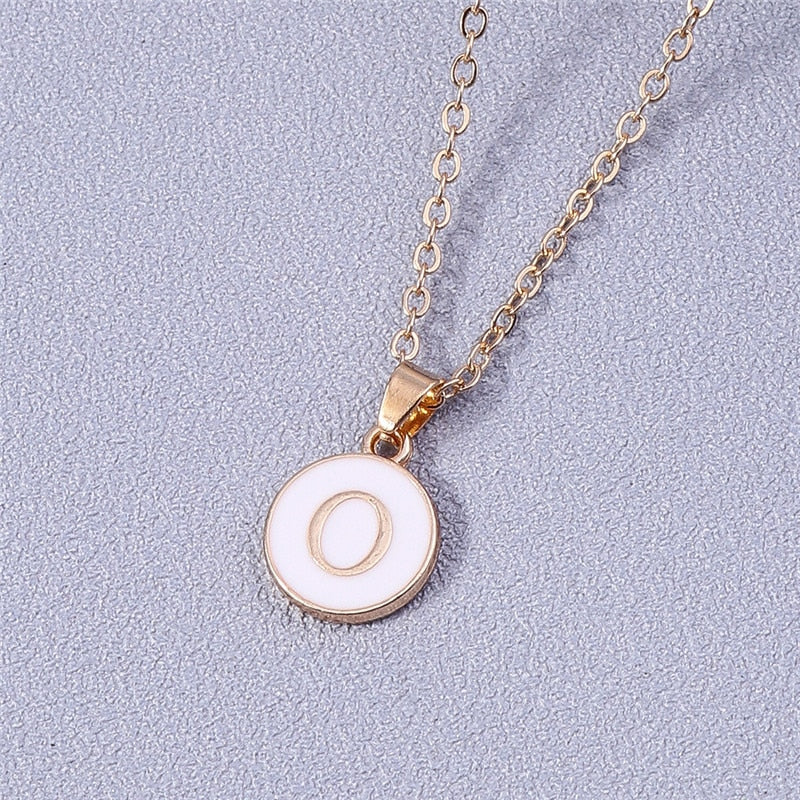 Personalised Enamel Initial Pendant Necklace