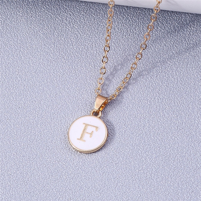 Personalised Enamel Initial Pendant Necklace