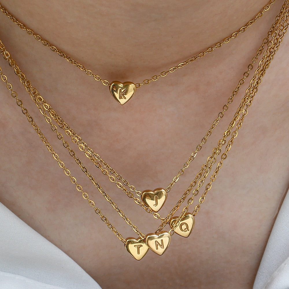 Sweetheart Gold Initial Necklace