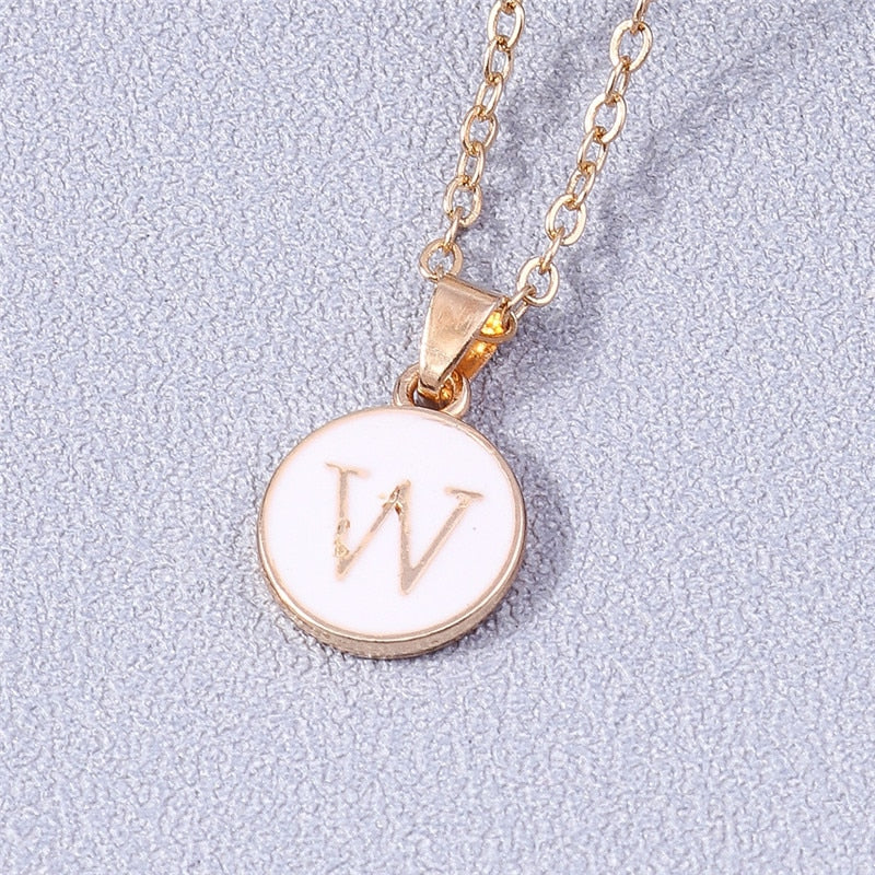 Personalised Enamel Initial Pendant Necklace