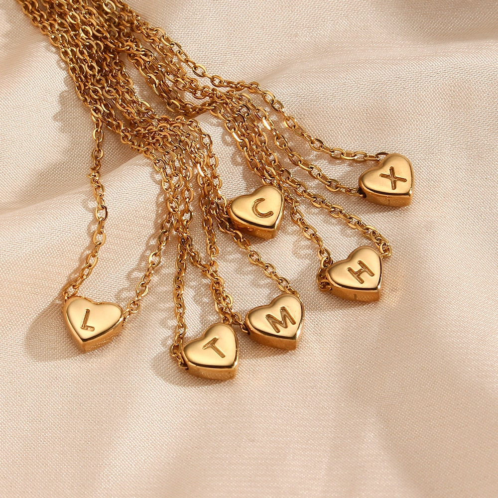 Sweetheart Gold Initial Necklace