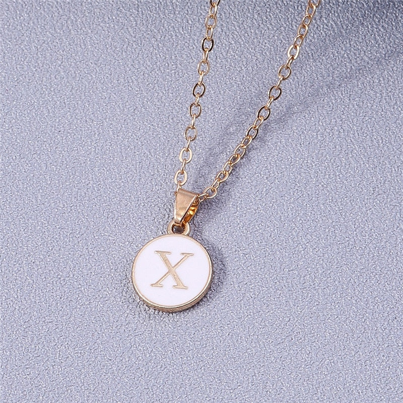 Personalised Enamel Initial Pendant Necklace